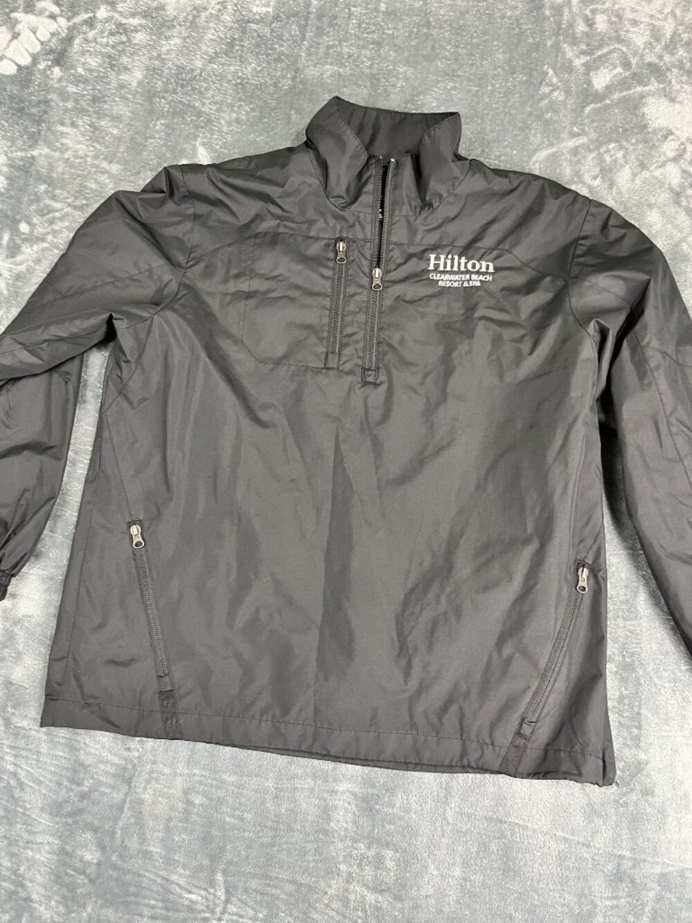 Port Authority Hilton Clearwater Beach Resort & Spa Black Half-Zip Jacket M